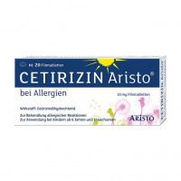 Цетиризин от аллергии CETIRIZIN Aristo bei Allergien 10 mg Filmtabletten 20 шт Aristo Pharma